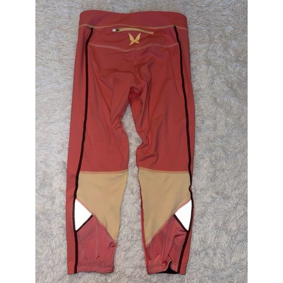 Kari Tara Women’s Sz. M Pink/Coral/ylw Classic Leggings. Fantastic Pair & Colors - Picture 7 of 9